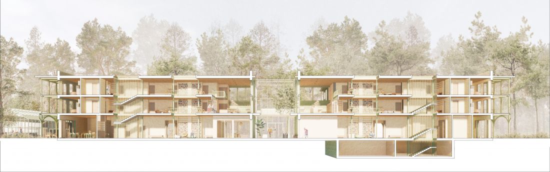 Projekt Re-Sanatorium, przekrój