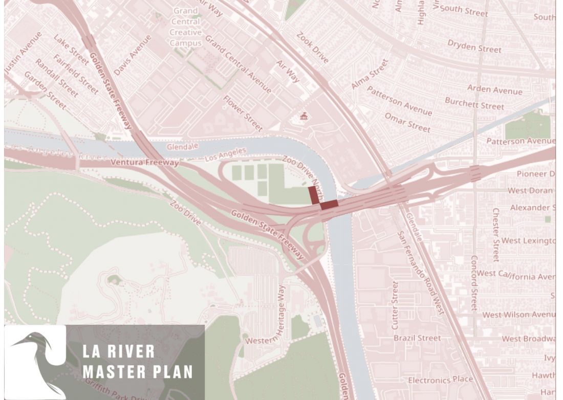 Mapa wybranego fragmentu Los Angeles