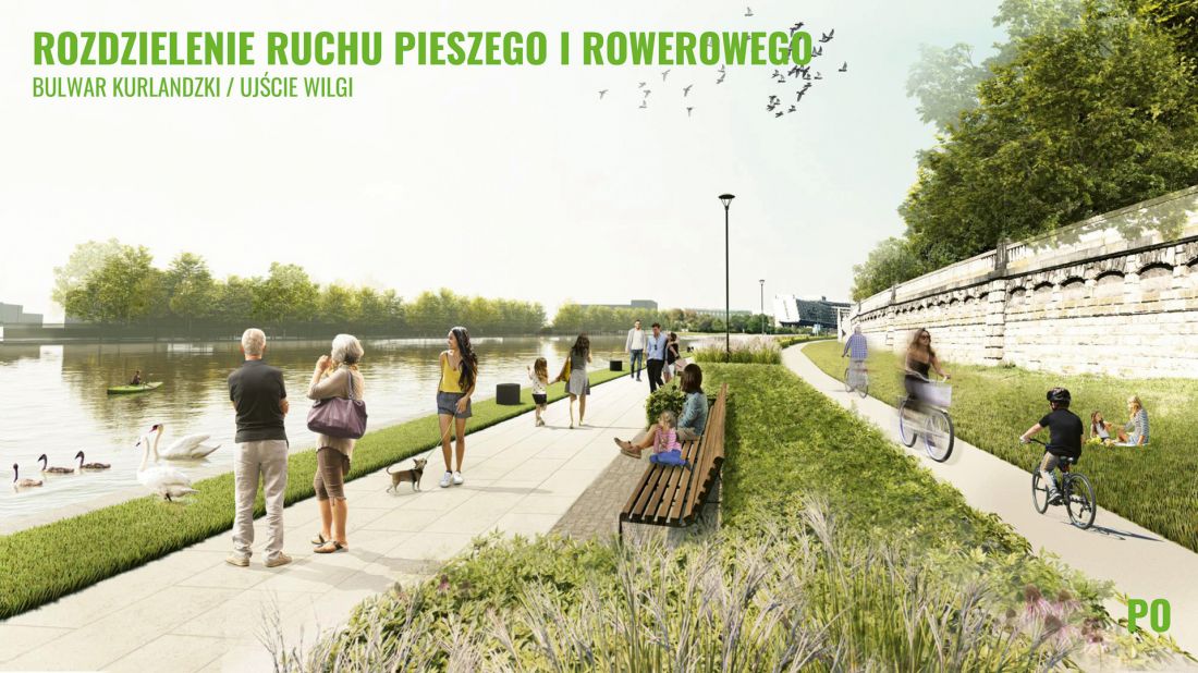 projekt bulwarów wiślanych prezentowany przez Piotra Kempfa, byłego Dyrektora Zarządu Zieleni Miejskiej w Krakowie