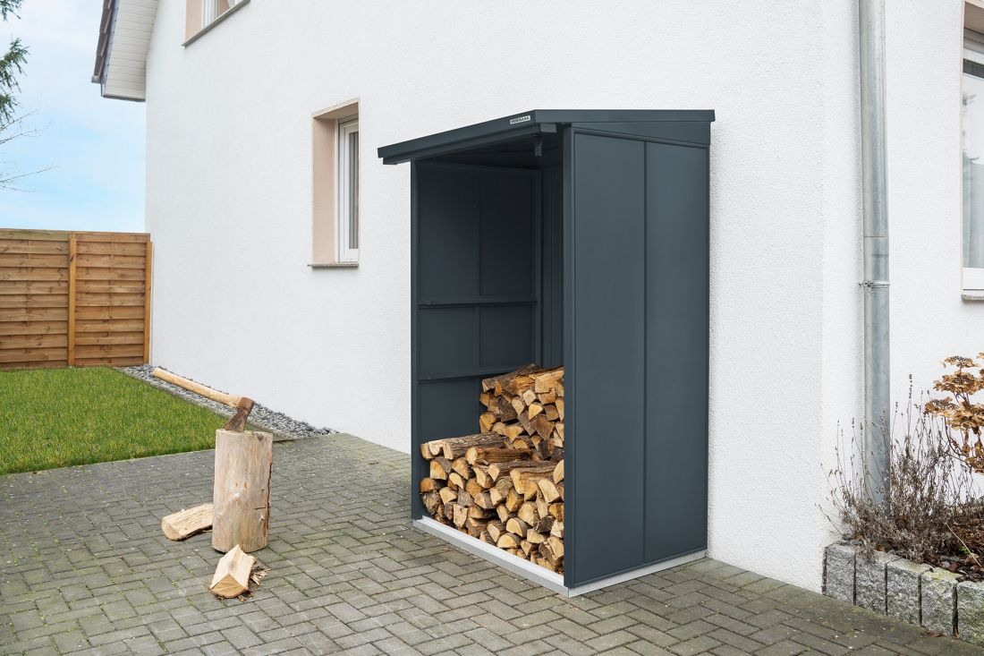 Stojak na drewno kominkowe Modern, kolor RAL 7016