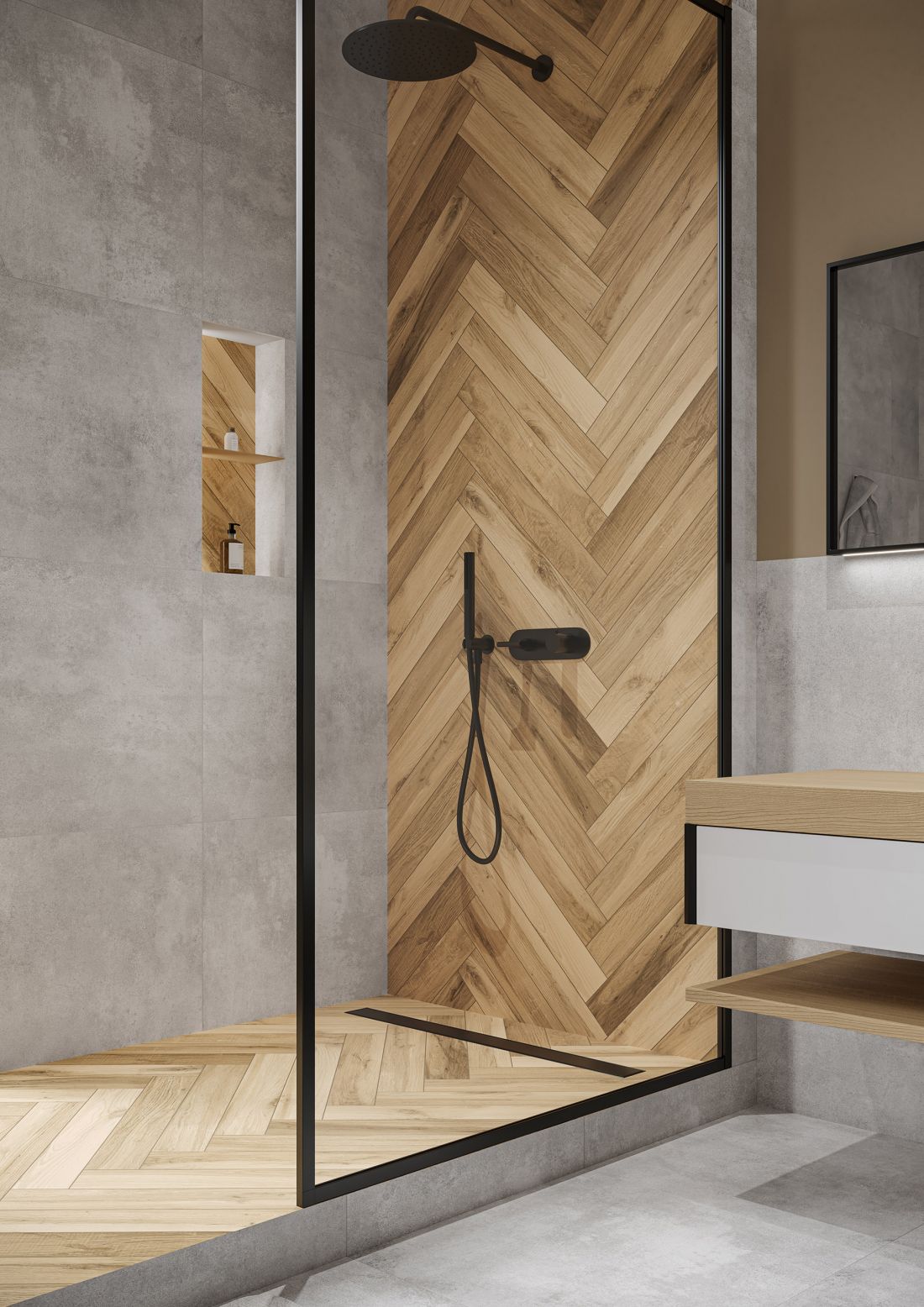 Kolekcje Podres Honey 9,5x60 i Baltimore 60x60 od Lis Ceramika