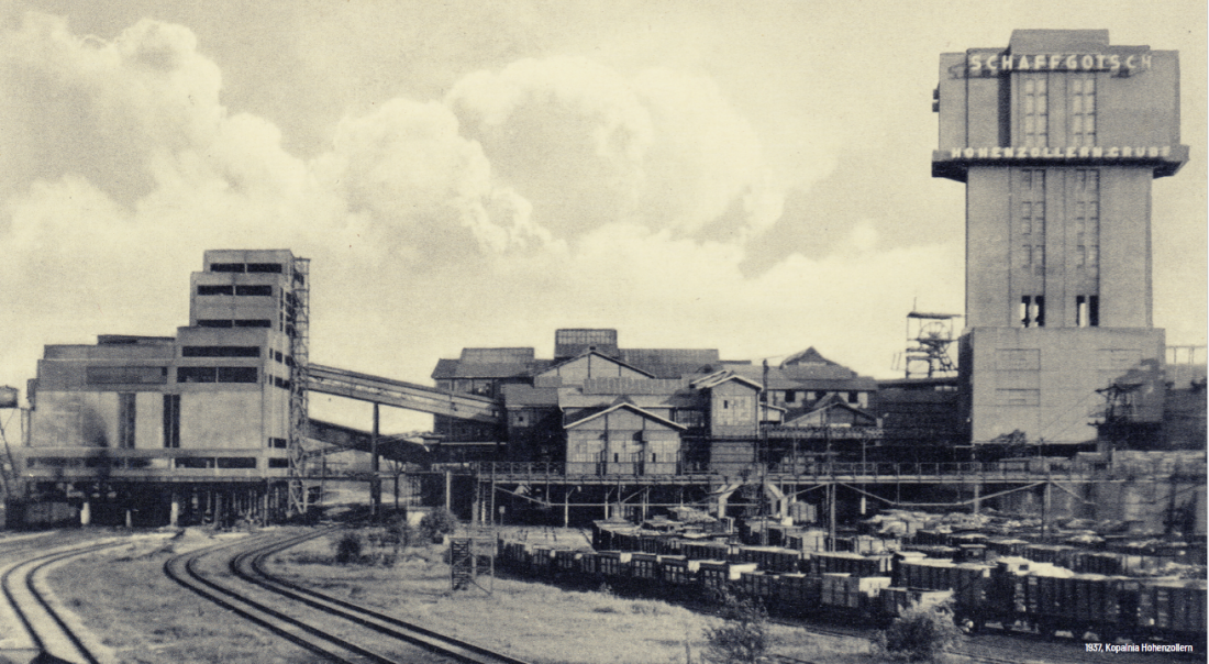 zdjęcie kompleksu górniczego z 1937 roku