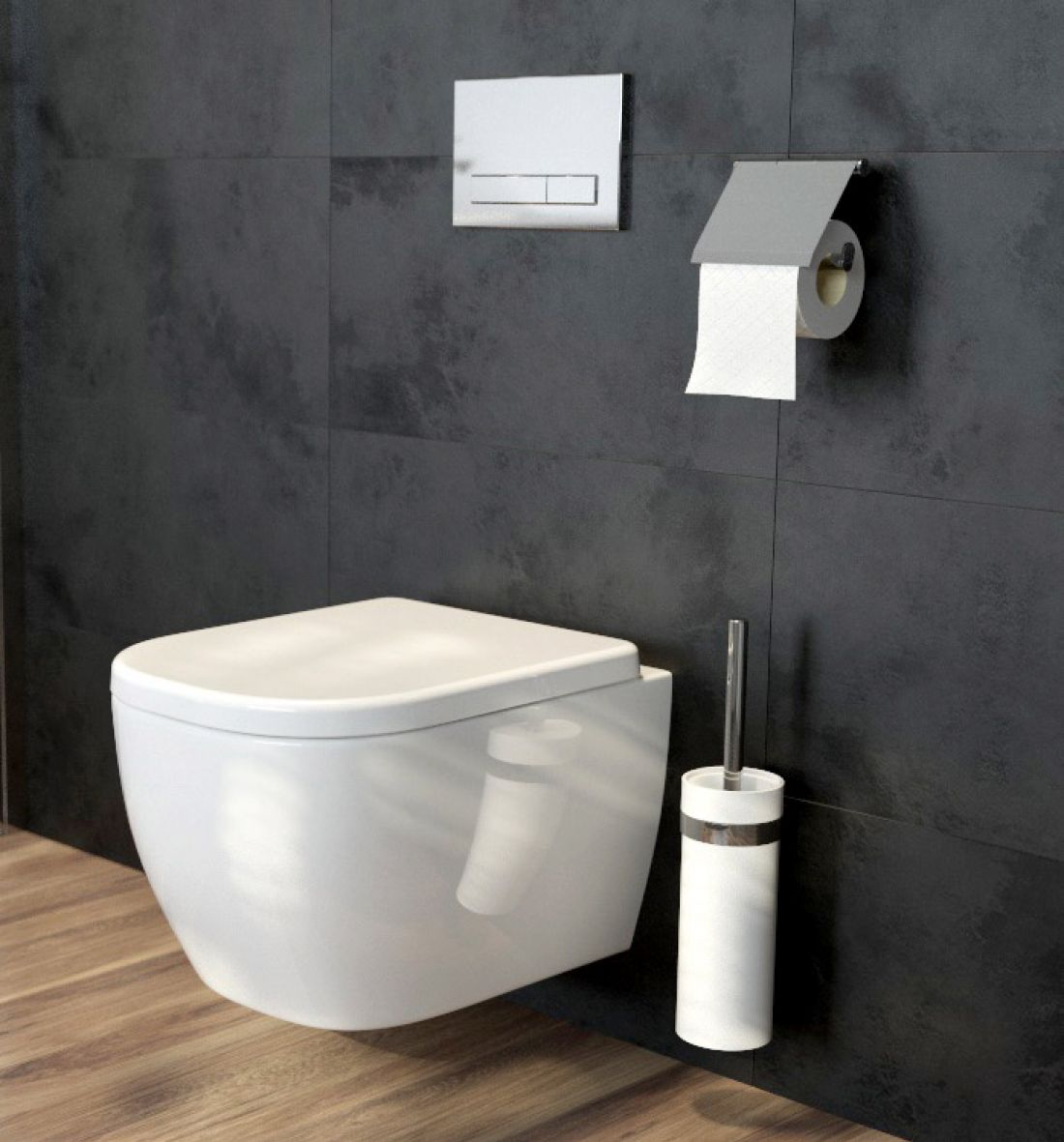 Vernal - zestaw miska WC wisząca PureRim z powłoką SmartClean z deską wolnoopadającą Slim, biały (42507000)