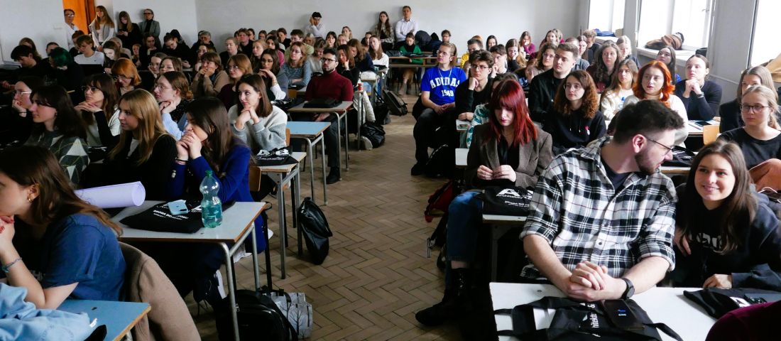 pełna sala na Politechnice Gdańskiej
