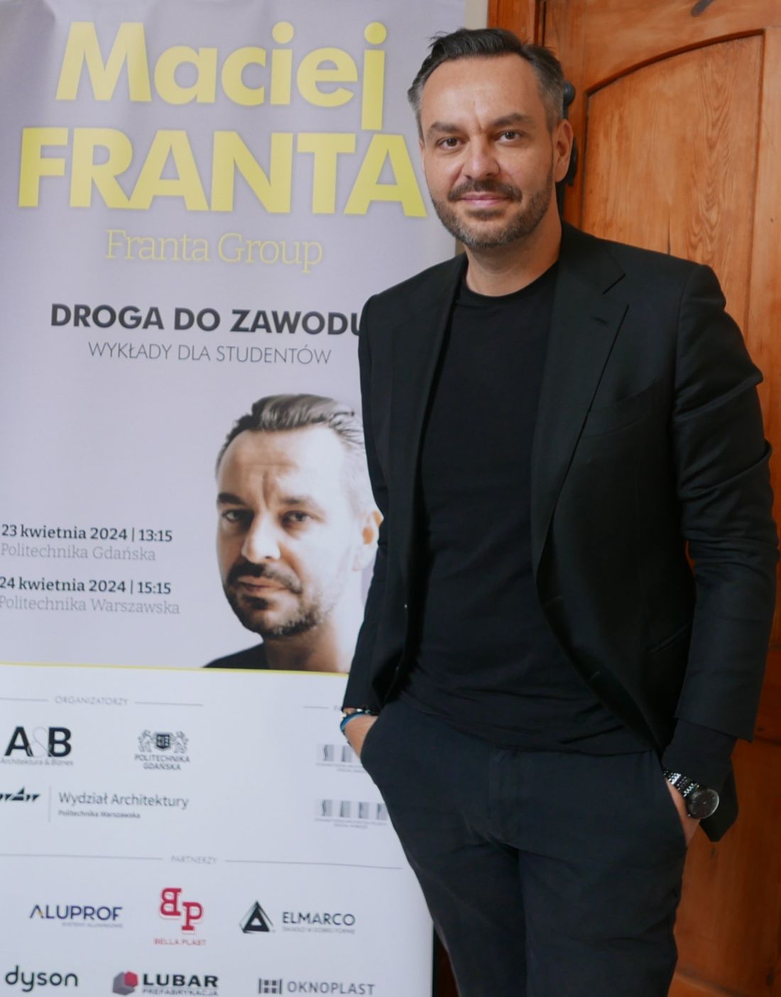 Maciej Franta przed wykładem