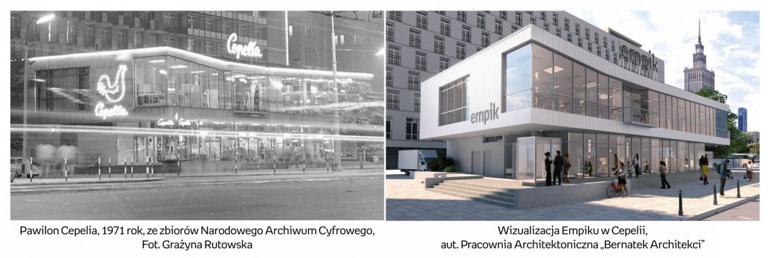 wizualizacja pawilonu Cepelii w Warszawie po remoncie, proj. AMC - Andrzej M. Chołdzyński, Bernatek Architekci