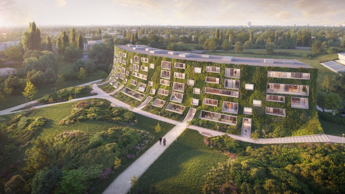 wizualizacja aparthotelu Aura przy ul. Słowiańskiej w Poznaniu, proj. Robert Konieczny, KWK Promes