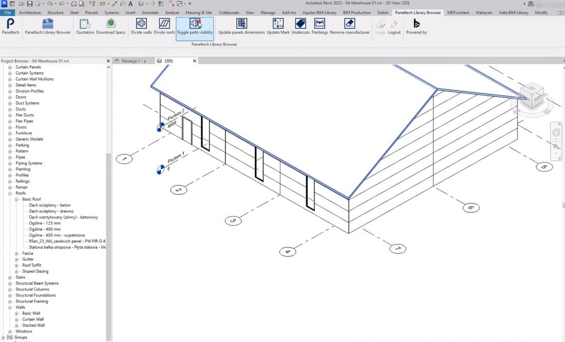 Paneltech — wtyczka BIM Paneltech do Revit 