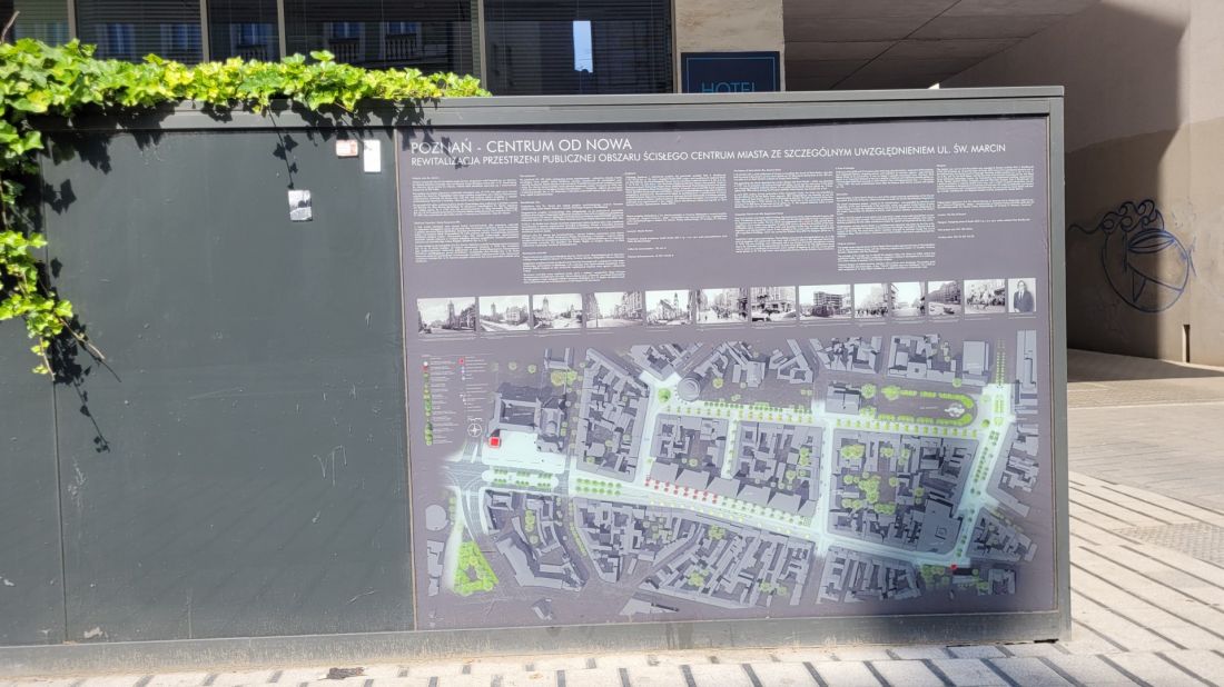 śródmieście Poznania po remontach w ramach Projektu Centrum