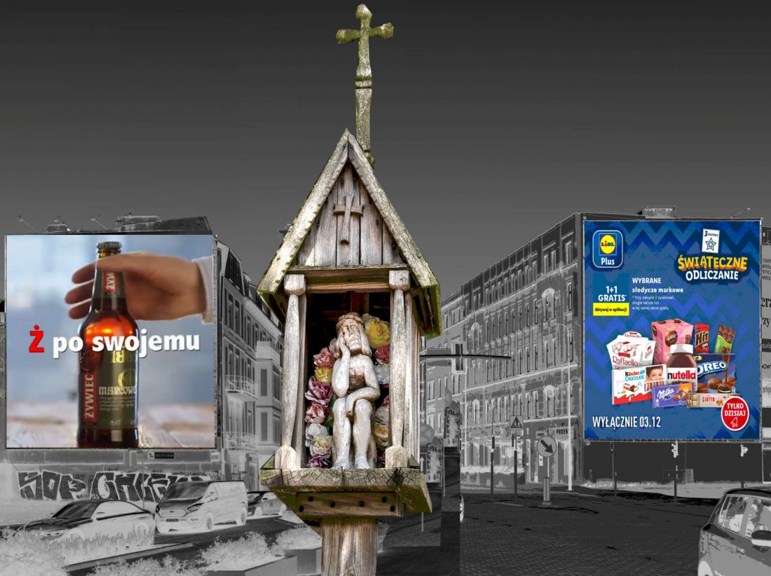 felieton o zanieczyszczeniu przestrzeni miast przez reklamy
