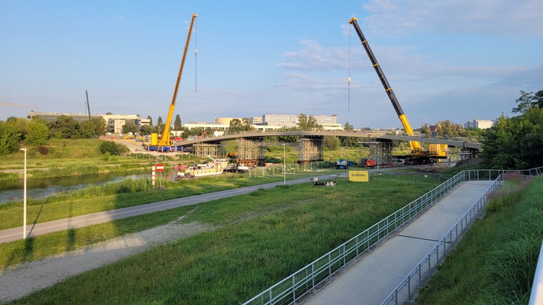 Budowa Mostów Berdychowskich w Poznaniu, czerwiec 2024 r.