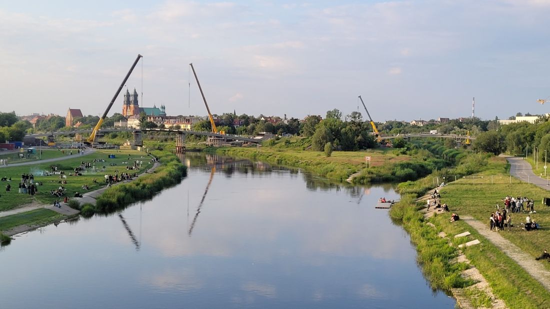Budowa Mostów Berdychowskich w Poznaniu, czerwiec 2024 r.