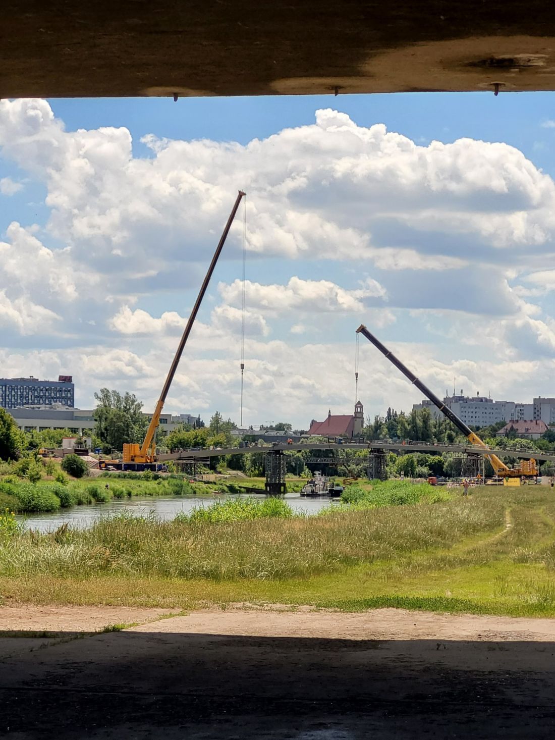 Budowa Mostów Berdychowskich w Poznaniu, czerwiec 2024 r.
