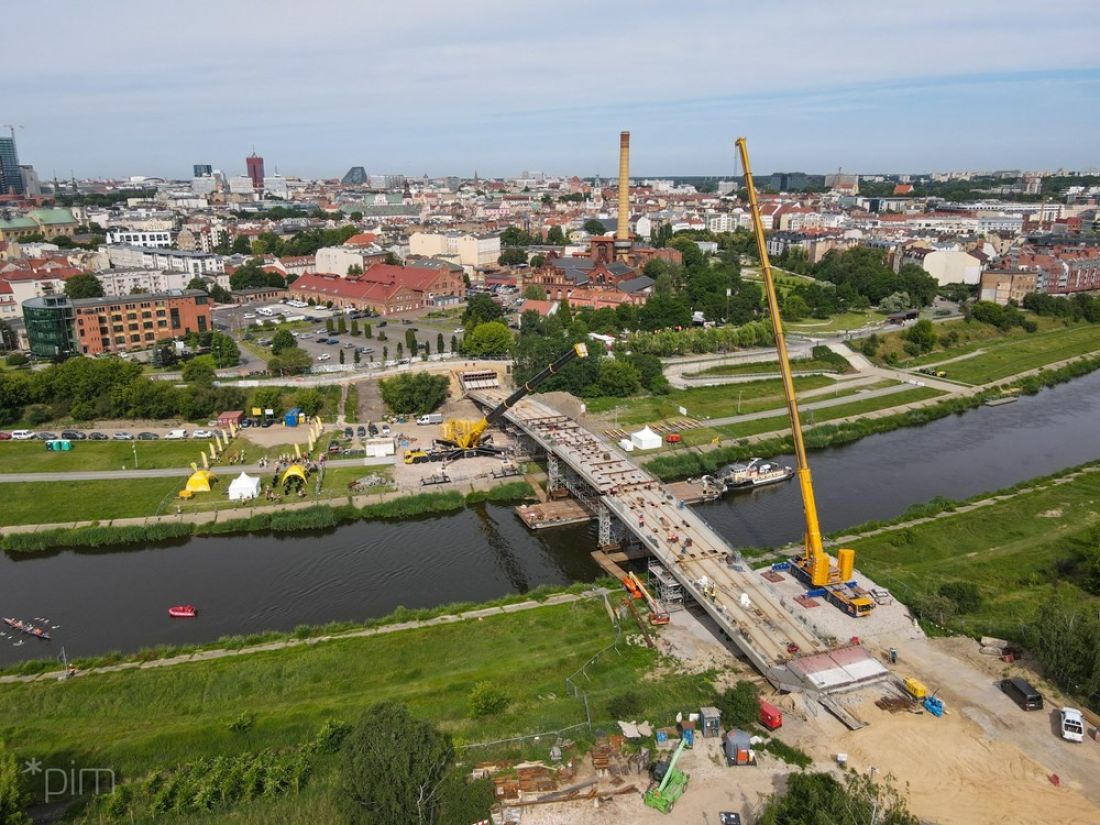Budowa Mostów Berdychowskich w Poznaniu, czerwiec 2024 r.