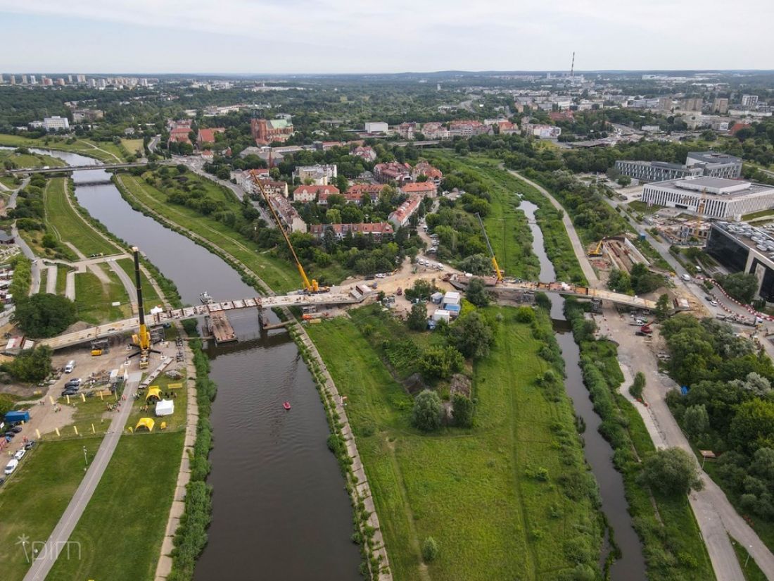 Budowa Mostów Berdychowskich w Poznaniu, czerwiec 2024 r.
