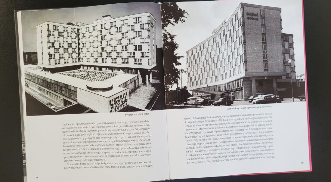 książka „Okna z widokiem na świat. Hotel Merkury w Poznaniu i luksus w PRL” Mai Krasickiej, Wydawnictwo Miejskie Posnania