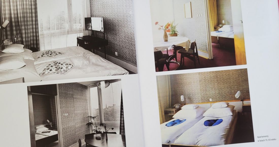 książka „Okna z widokiem na świat. Hotel Merkury w Poznaniu i luksus w PRL” Mai Krasickiej, Wydawnictwo Miejskie Posnania