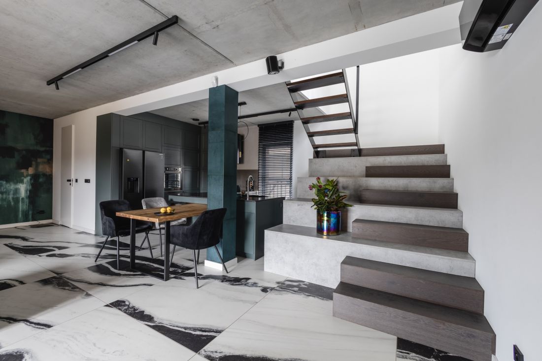 Apartament ma dwa piętra