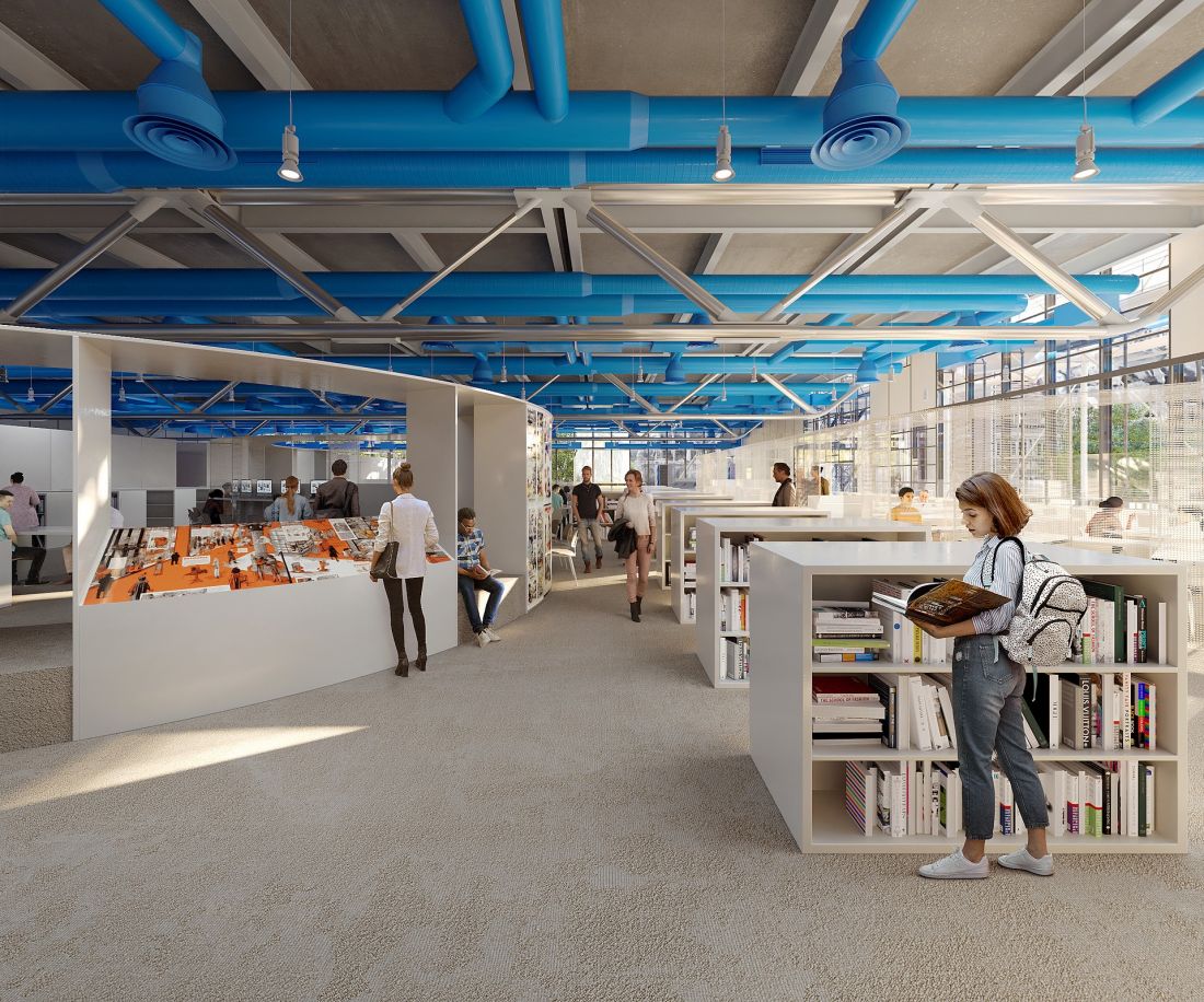 Wizualizacja biblioteki publicznej w paryskim Centre Pompidou