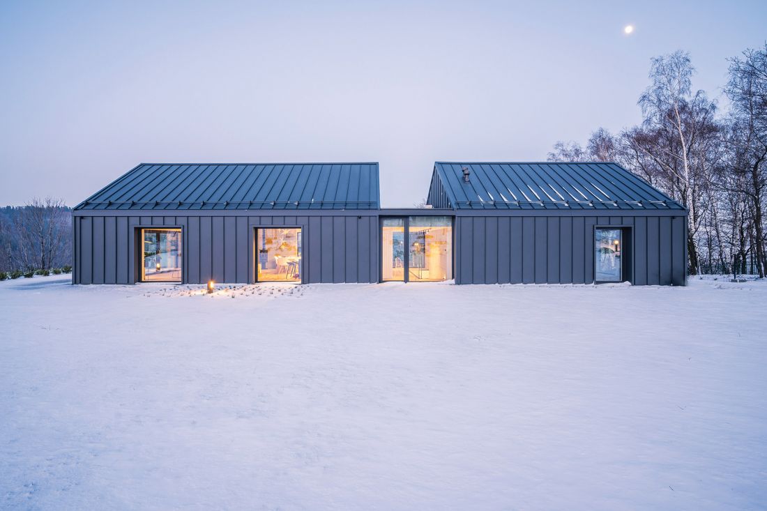 House in the Mountains, Poland, by Kropka Studio, Poland. GreenCoat Crown BT in Nordic Night Black