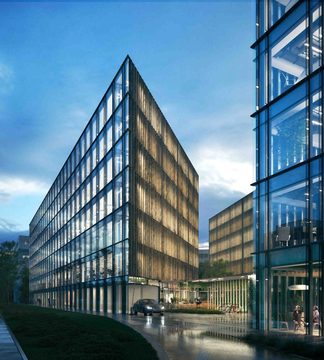 Aleje Jerozolimskie 195 - nowy kompleks biurowo-usługowy od 77 STUDIO architektury