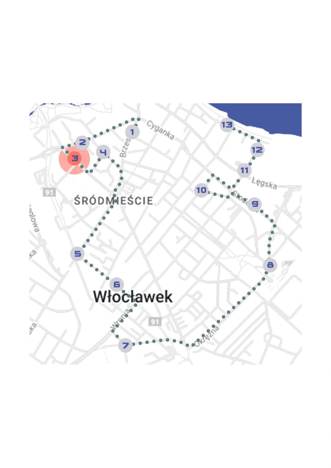trasa szlaku włocławskiego modernizmu 