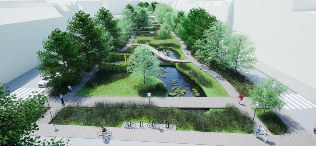 ulica Kościelna w Poznaniu, projekt zagospodarowania, proj. Bułat Architekci