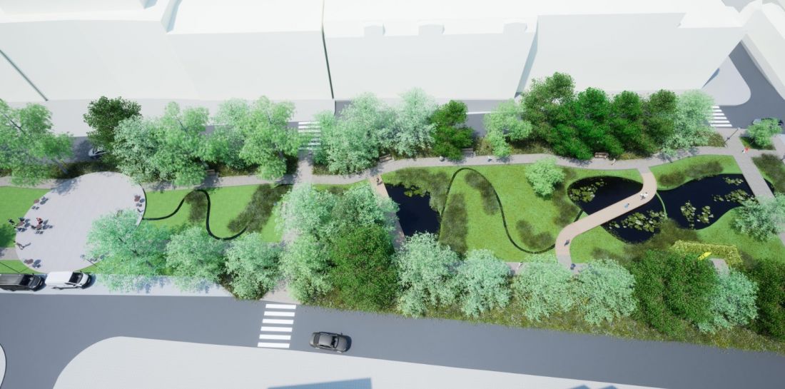ulica Kościelna w Poznaniu, projekt zagospodarowania, proj. Bułat Architekci