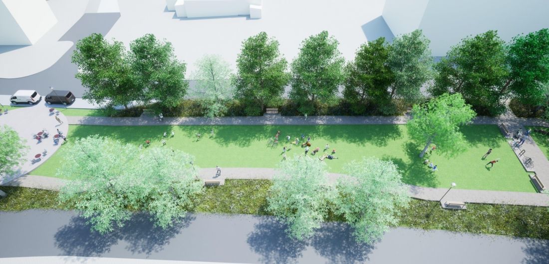 ulica Kościelna w Poznaniu, projekt zagospodarowania, proj. Bułat Architekci