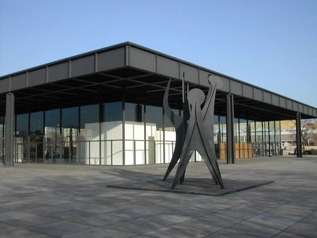 Neue Nationalgalerie, Nowa Galeria Narodowa w Berlinie projektu Miesa van der Rohe