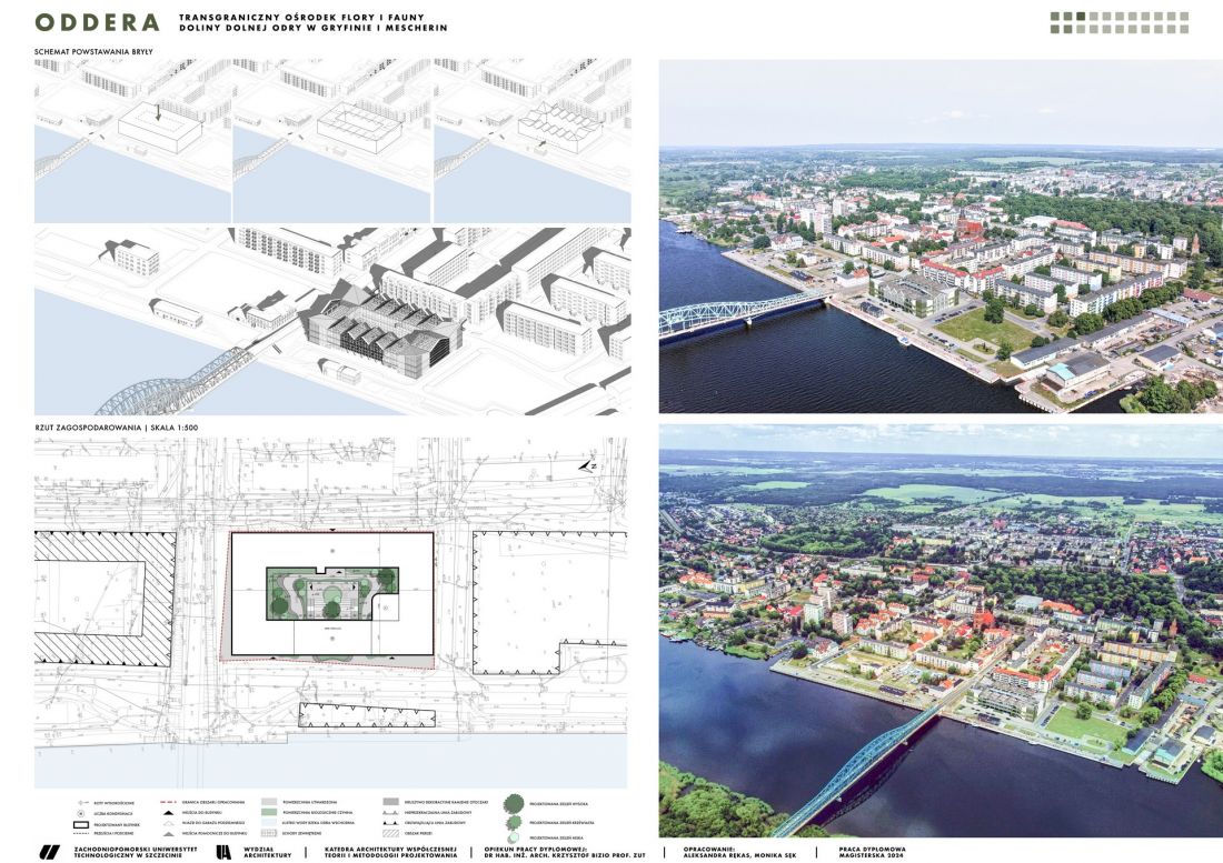 schemat powstawania bryły i rzut zagospodarowania
