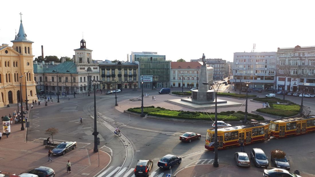 Plac Wolności w Łodzi przed rewitalizacją, wrzesień 2018 roku