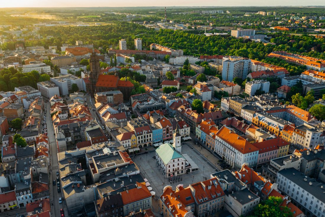 Centrum Gliwic z rynkiem
