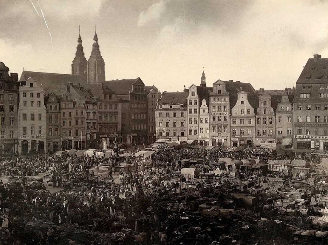 Plac Nowy Targ we Wrocławiu w 1890 roku