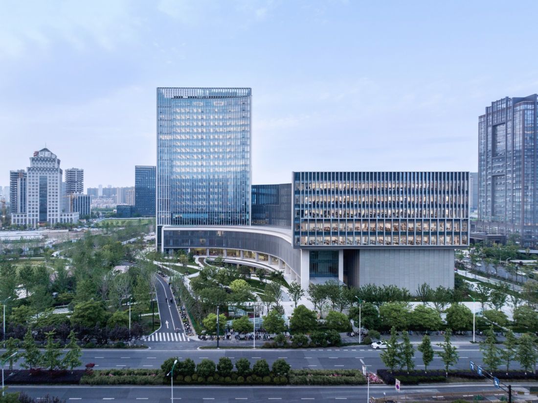 Główna siedziba Uniview w Hangzhou - widok na elewację południową 