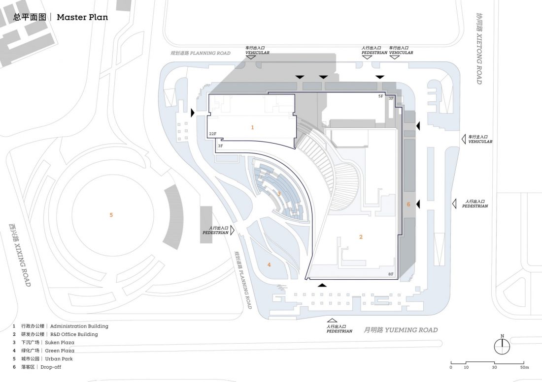 Główna siedziba Uniview w Hangzhou - masterplan 