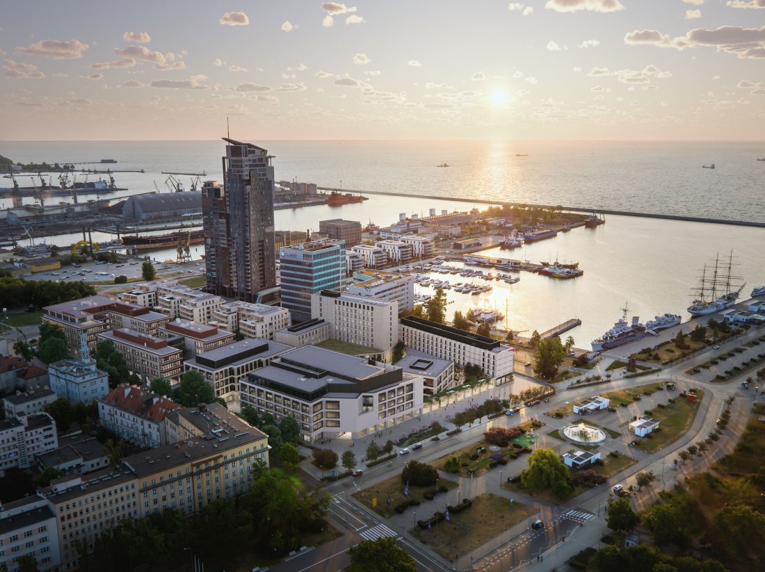Wizualizacja zabudowy (wszystkie etapy) Gdynia Waterfront