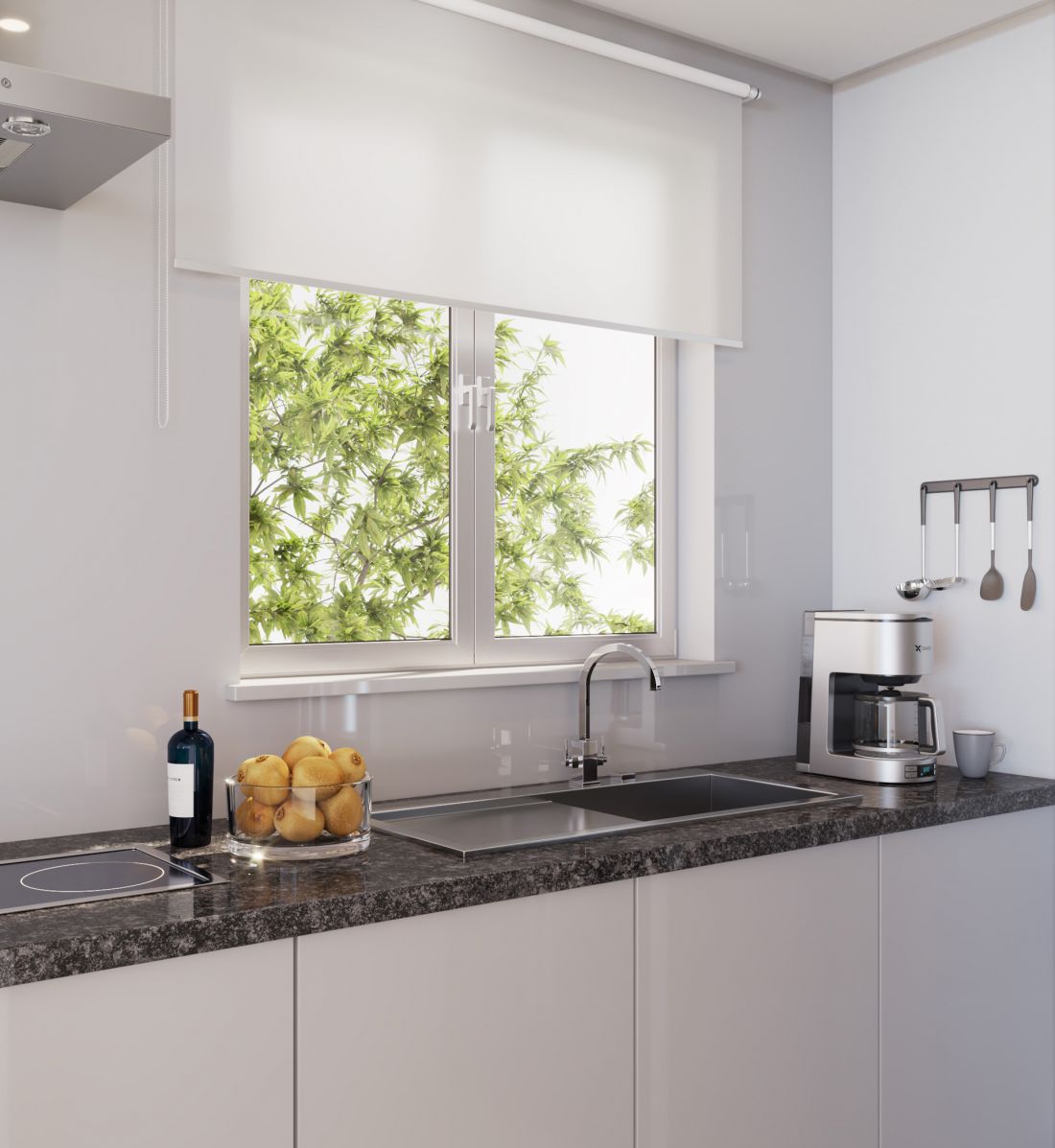 blat kuchenny z granitu Steel Grey