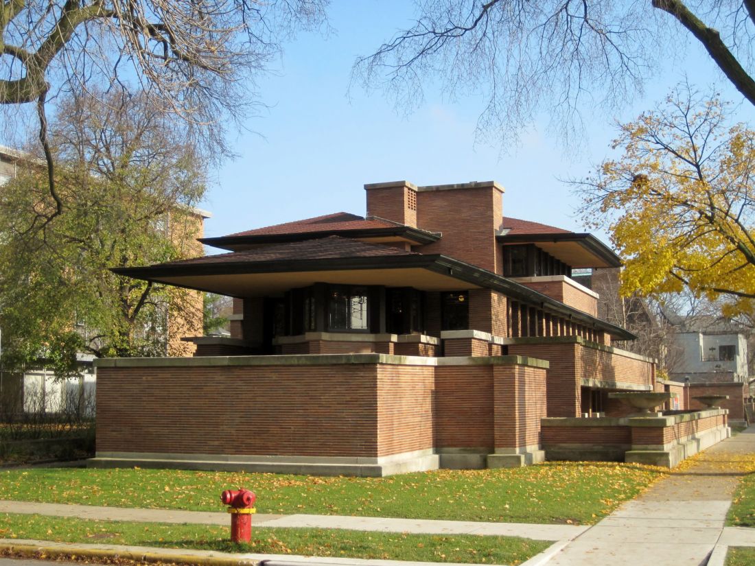 Robie House w Chicago, dom w stylu preriowym (1910)