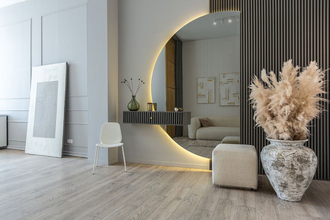 MIRALITE® PURE GREY - lustro na szkle kolorowym
