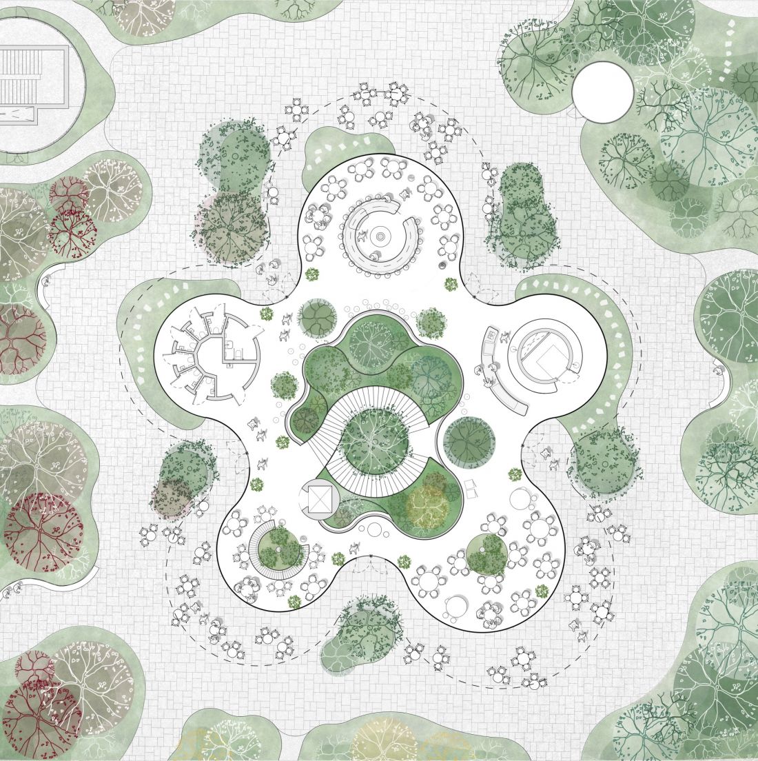 Opera Park w Kopenhadze (Operaparken) - plan szklarni 