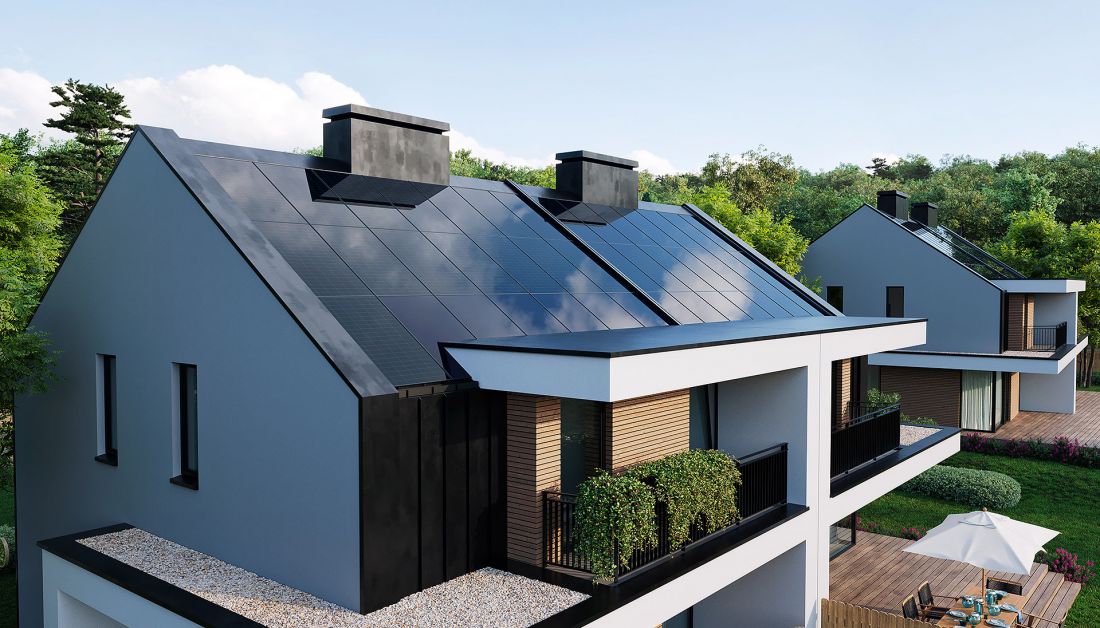 Zaawansowany technicznie dach solarny