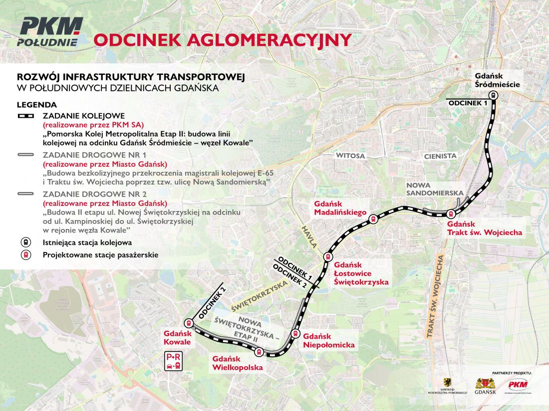 Mapa PKM Gdańsk Południe