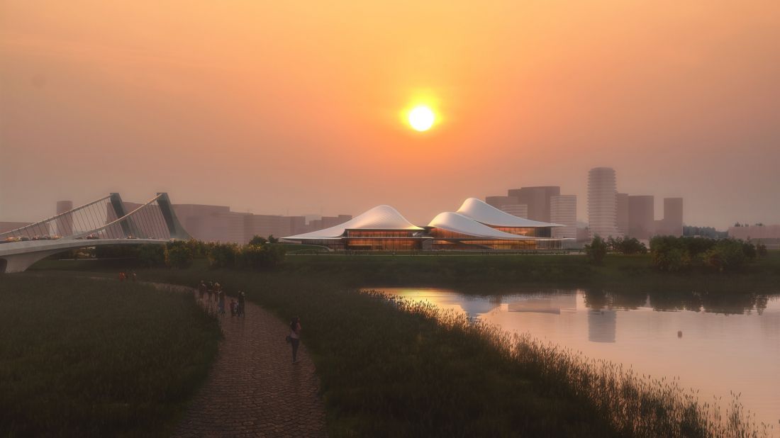 Centrum Kultury i Sztuki nad rzeką Cao”e w prowincji Zhejiang w Chinach - obiekt stanie się integralną częścią nowo powstającej dzielnicy kulturalnej w dystrykcie Shangyu, w mieście Shaoxing 