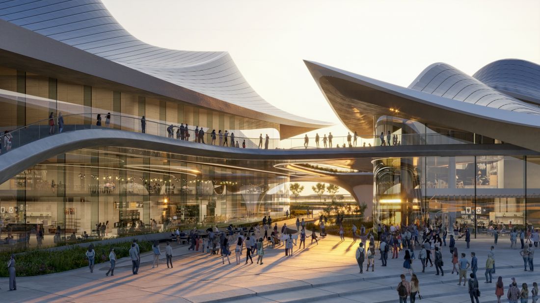 Centrum Kultury i Sztuki nad rzeką Cao”e w prowincji Zhejiang w Chinach - wewnątrz znajdą się liczne dziedzińce 