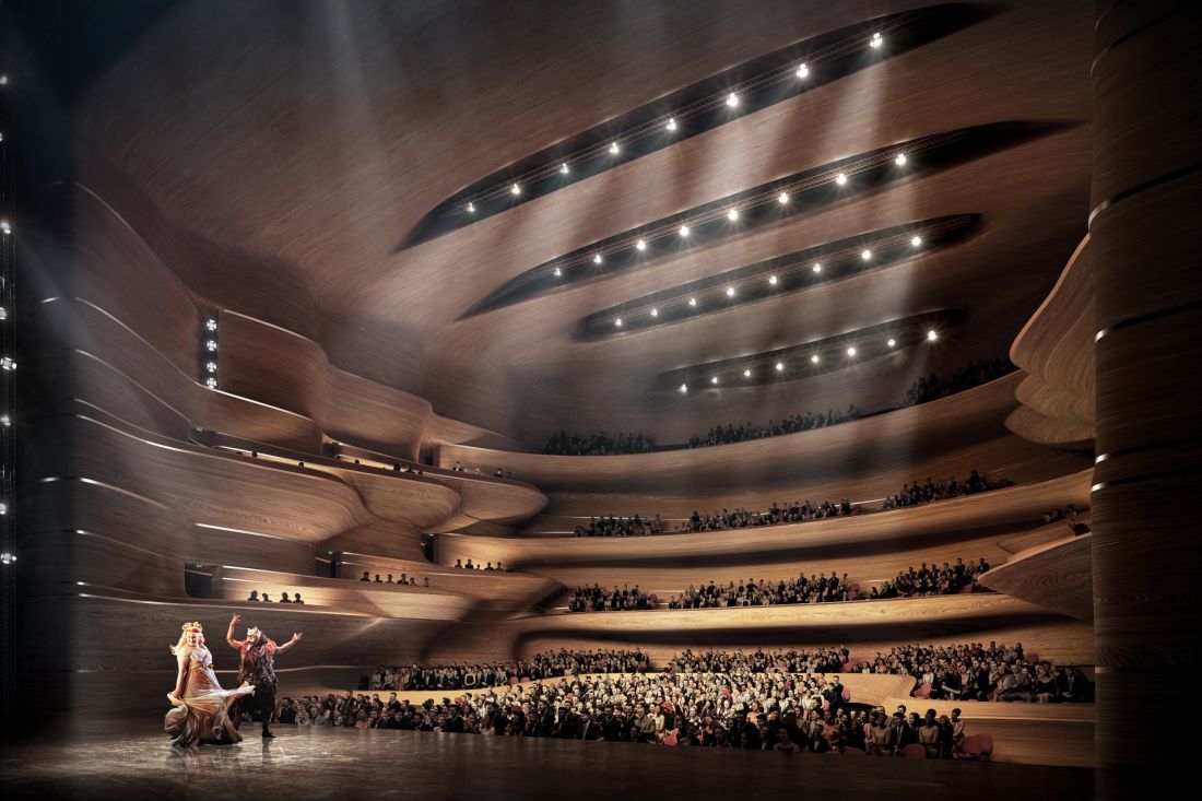 Centrum Kultury i Sztuki nad rzeką Cao”e w prowincji Zhejiang w Chinach - przestrzeń będzie przystosowana do organizacji przedstawień operowych, tanecznych, dramatycznych, koncertów symfonicznych oraz musicali.