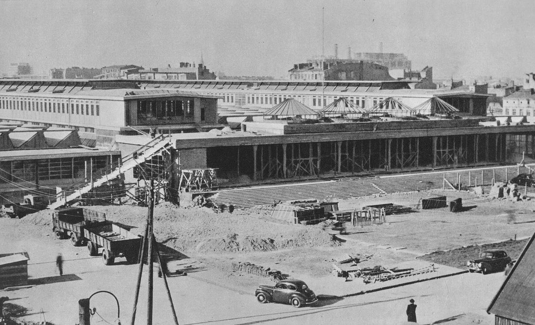 Budowa Domu Słowa Polskiego w Warszawie, 1950 r.