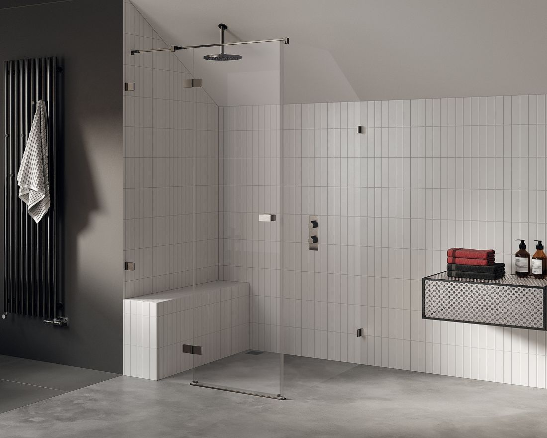 Kabina Avexa Gunmetal Brushed - przykład możliwości kabin Na Wymiar w ofercie New Trendy
