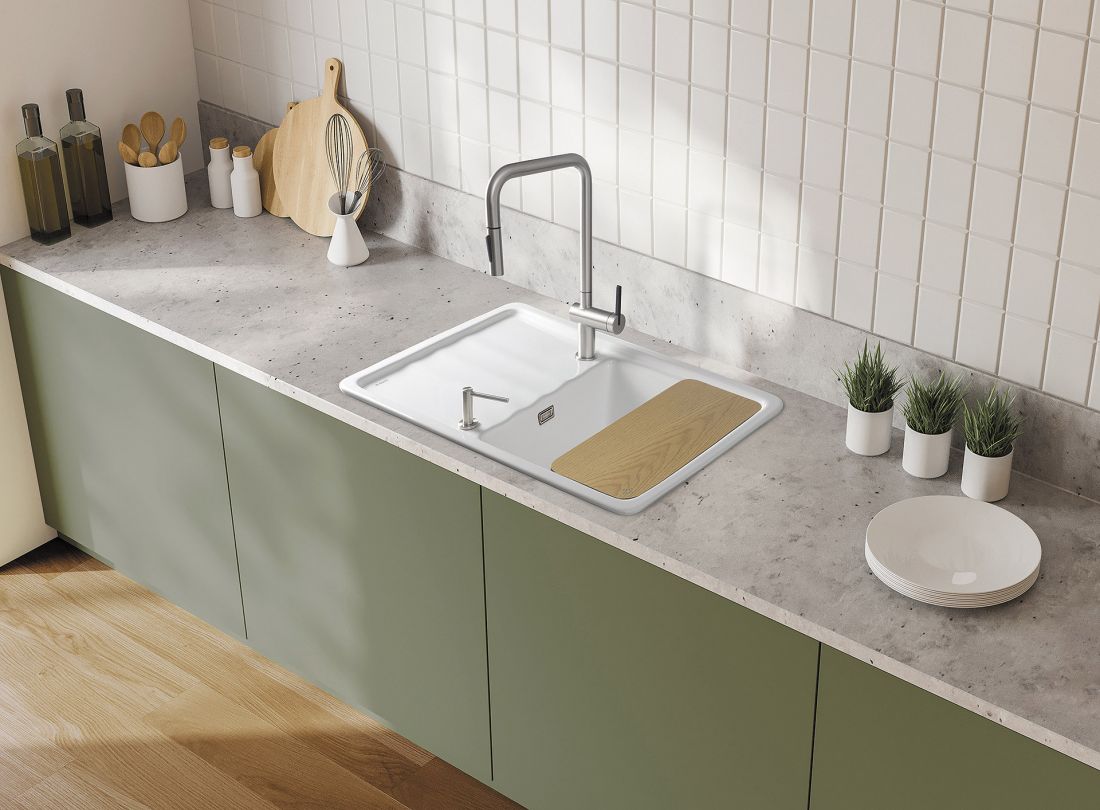 MOMI – zlewozmywak ceramiczny i bateria kuchenna