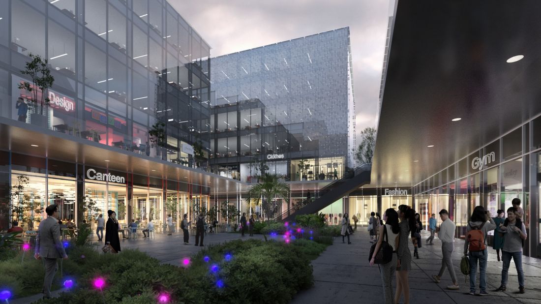 Modernizacja parku po byłej fabryce rafinerii ropy naftowej w Hangzhou - wizualizacja projektu 